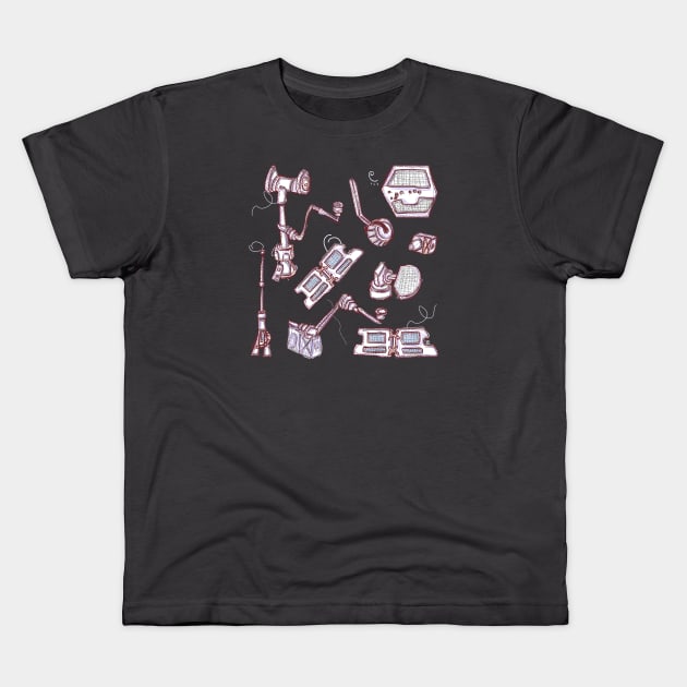 Mars Rover Parts Kids T-Shirt by Gunes Ozcan